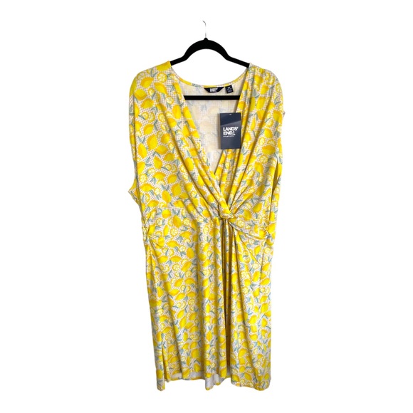 Lands' End Women's Cotton Modal Jersey Fit and Flare Dress Womens Plus 3x - Picture 3 of 10